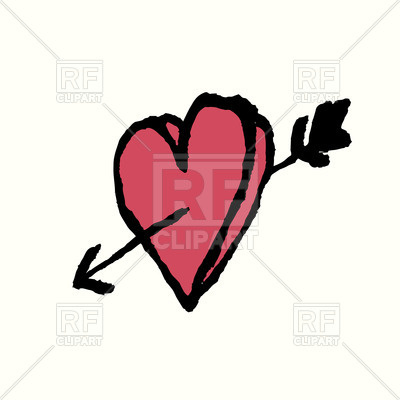 400x400 Hand Drawn Heart And Arrow Vector Image Of Objects Pashabo