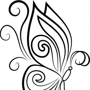 300x300 Photostock Vector Hand Drawing Butterfly Vector Clipart Black