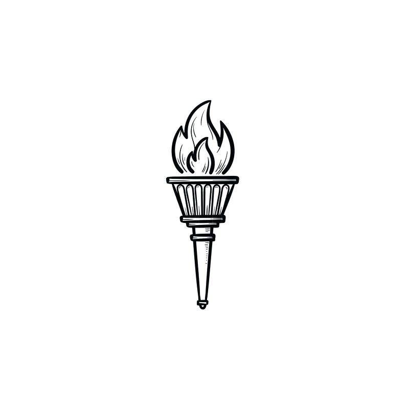 800x800 Olympic Torch Drawing