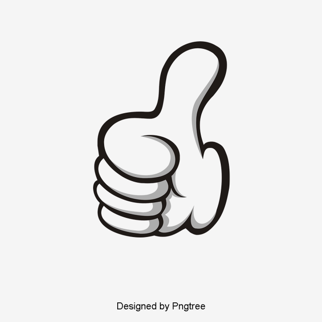 640x640 Hand Drawn Vector Thumbs Up, Vector, Like Gesture, Like Fingers