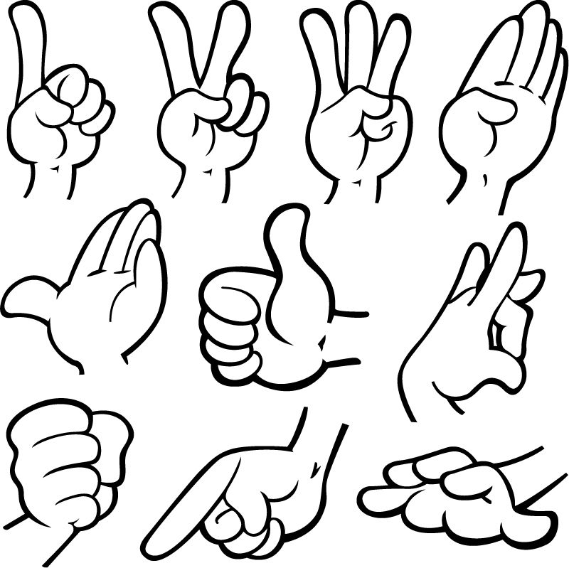 800x799 hand gesture design vector material photobooth ideas hand