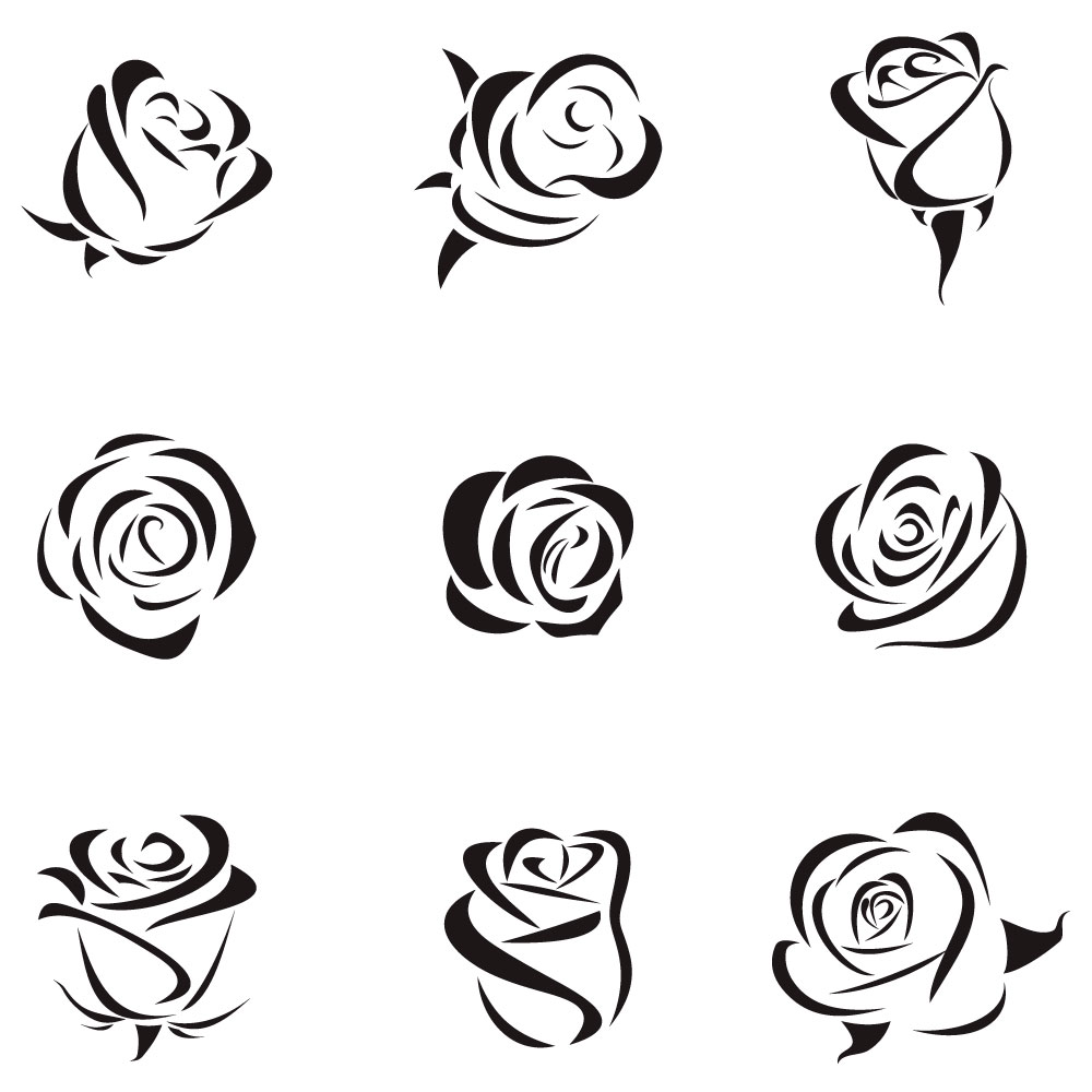 1000x1000 Hand Drawing Rose Vector