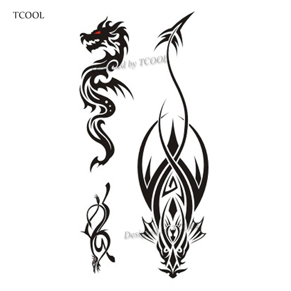 1000x1000 Tcool Dragon Women Temporary Tattoo Sticker Tattoos For Waterproof