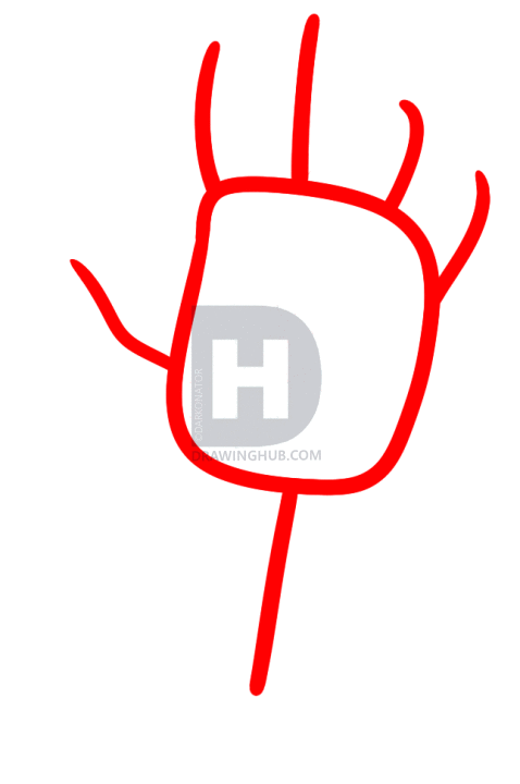478x720 How To Draw A Zombie Hand, Step