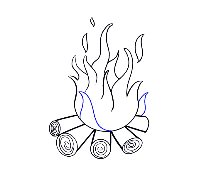 678x600 Collection Of Free Campfire Drawing Hand Drawn Download On Ui Ex