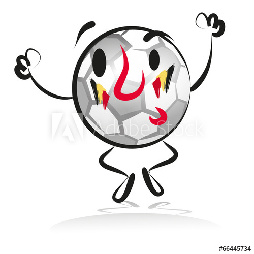 500x500 Soccer, Character, Fan, Hand Drawing, Belgium, Football, Jumping