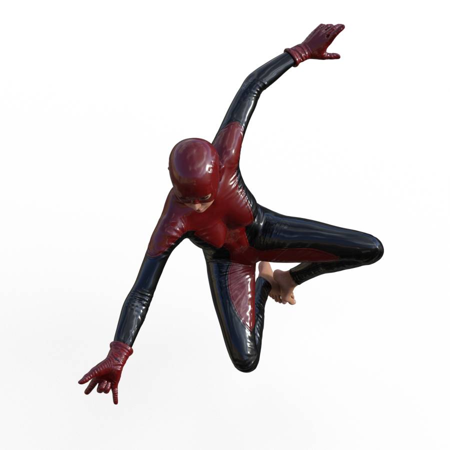 900x900 figure drawing pose offemale, superhero, casual, flying, jumping