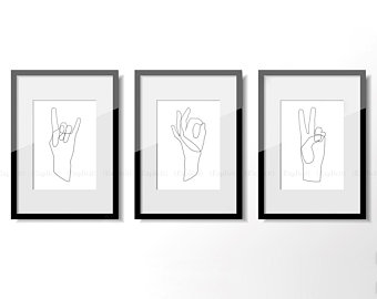 340x270 Rock On Hand Gesture Etsy