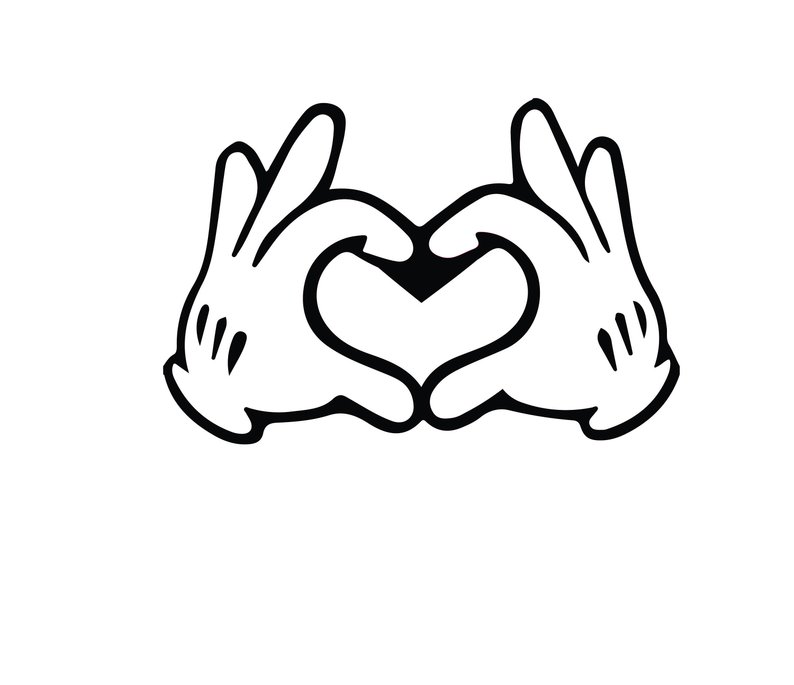 794x685 Free Font Glove Mouse Hand Heart Love Design Disney Love Etsy