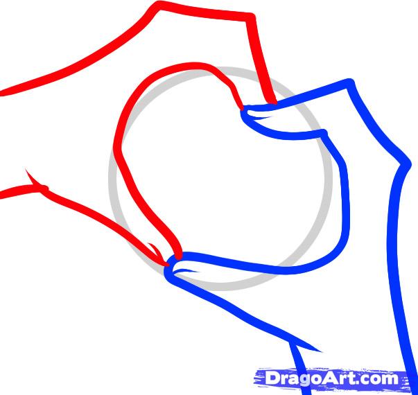603x570 How To Draw Heart Hands For Kids, Step