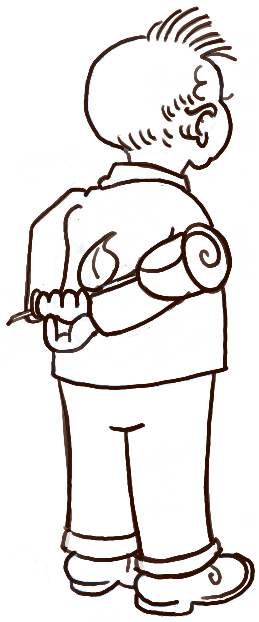 259x622 How To Draw A Boy Holding A Rose Behind His Back For Valentines