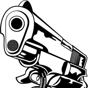 300x300 Hand Gun Draw Black Line Art Lazttweet