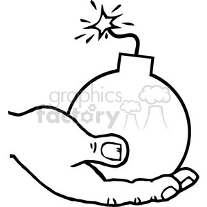 300x300 Hand Holding A Bomb Clipart Royalty Free Clipart