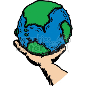 300x300 Hand Holding Earth Clipart Royalty Free Clipart