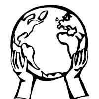 200x200 Hands Holding Globe Coloring Pages Surfnetkids Ideas