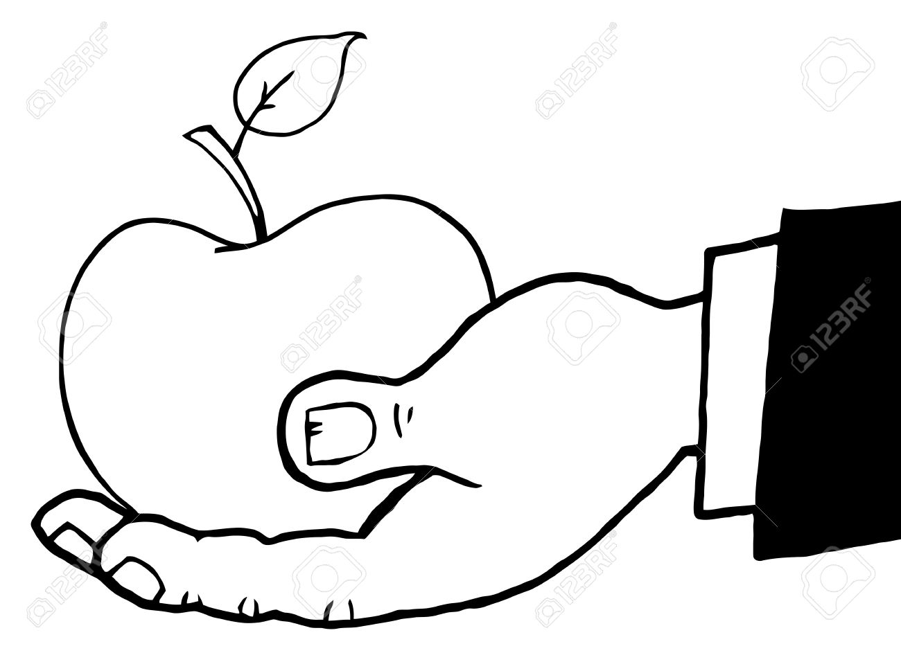 1300x956 Hand Holding Apple Clipart