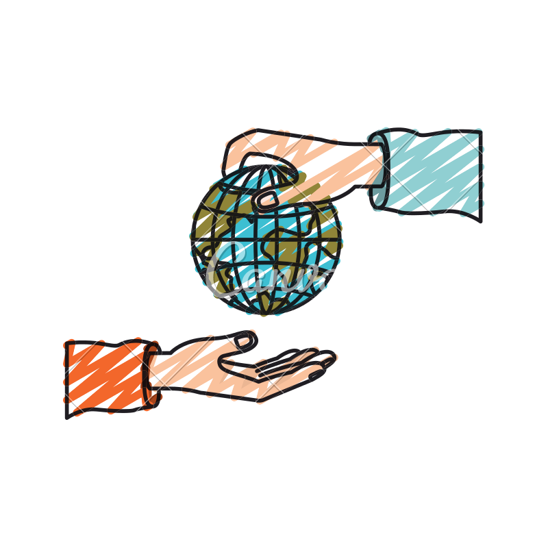 800x800 Palm Human Holding A Earth Globe World Charity Symbol To Deposit