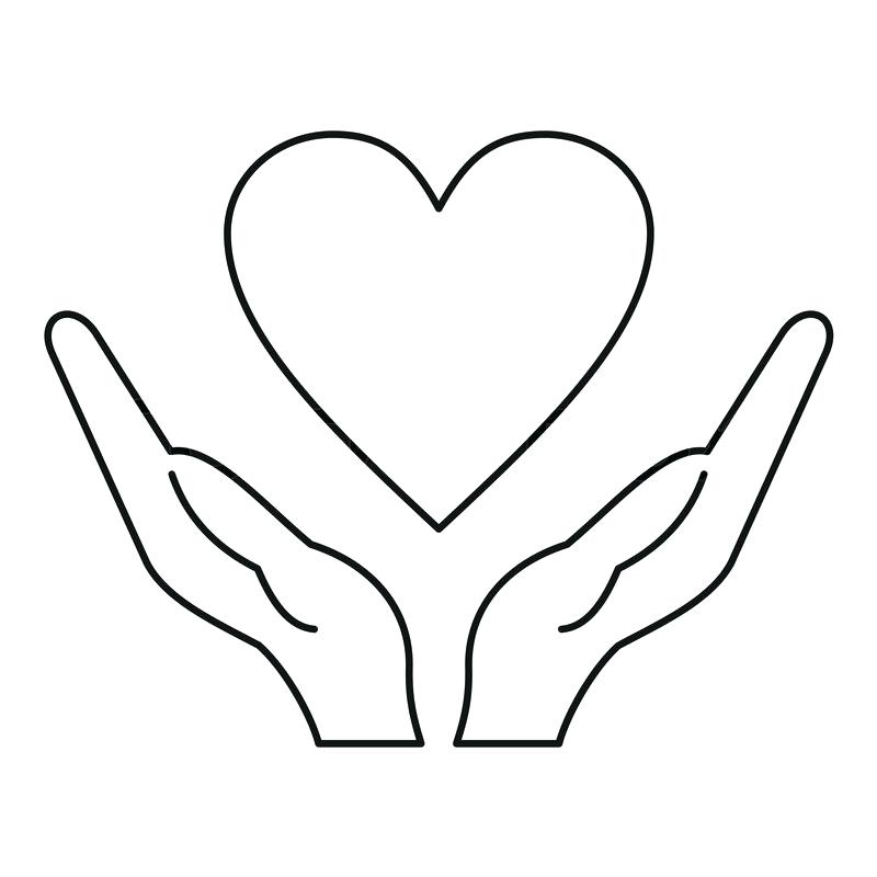 800x800 Drawing Of A Hand Holding A Heart The Heart In Our Hands