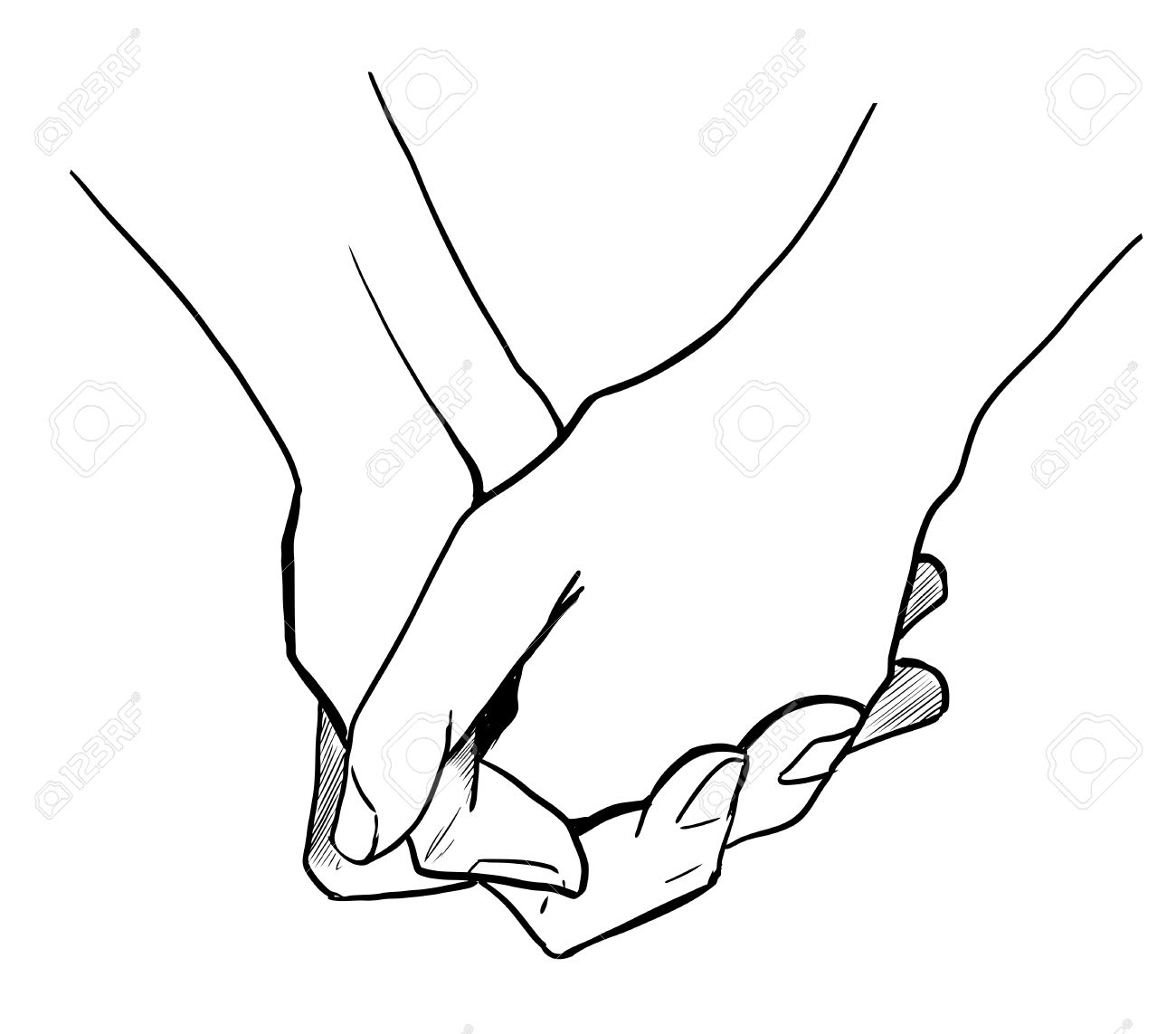 1300x1143 How To Draw Two Hands Holding Each Other Step