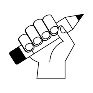 300x300 Hand Holding Pencil Royalty Free Vectors
