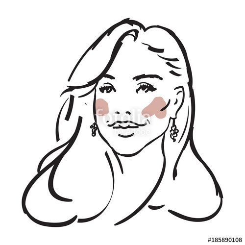 500x500 Fashion Sketch Of Beauty Model Hand Draw Fashion Illustration