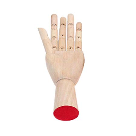 450x450 wooden hand model sketching drawing jointed movable fingers
