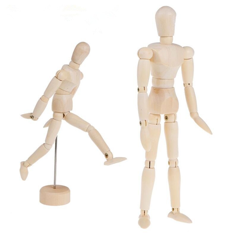 801x801 wooden wood mannequin hand movable limbs human artist model