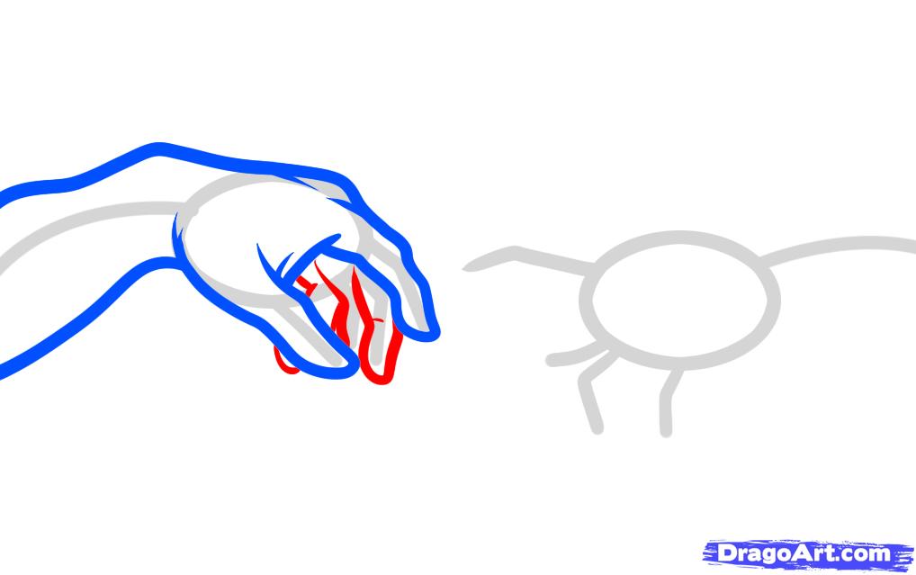 1018x639 how to draw the creation, creation of adam, step