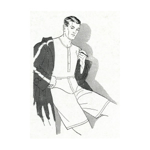 300x300 Hand On The Hip, Coat Off The Shoulder Drawing