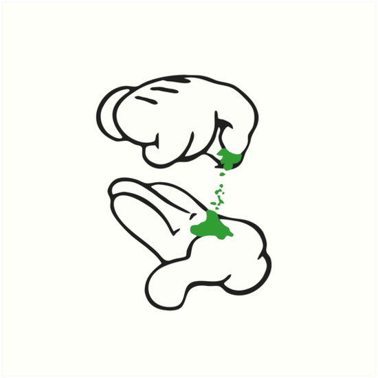 550x550 Hands Of Weed Cartoon Tshirt Art Prints