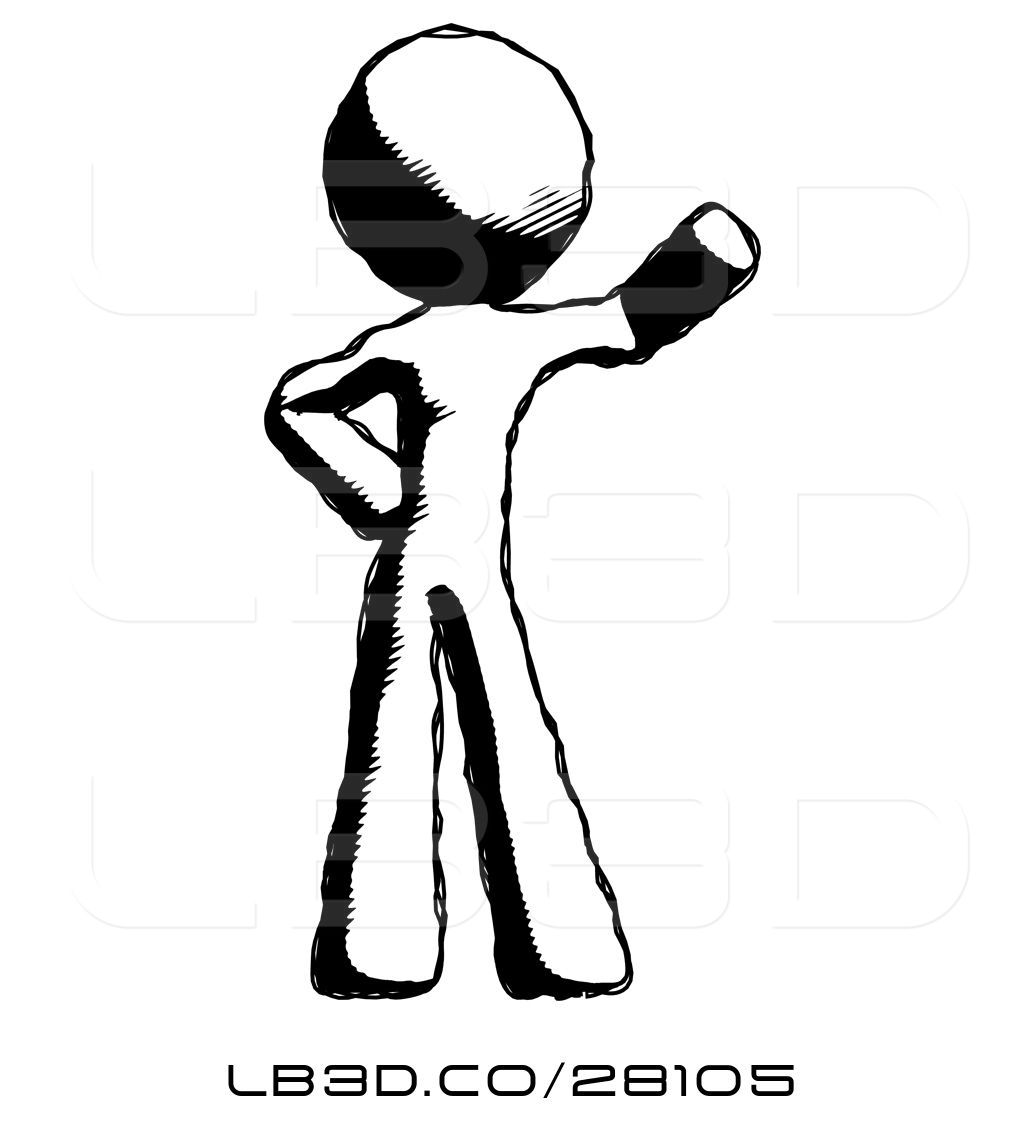 1024x1124 Illustration Of Ink Design Mascot Guy Waving Left Arm With Hand