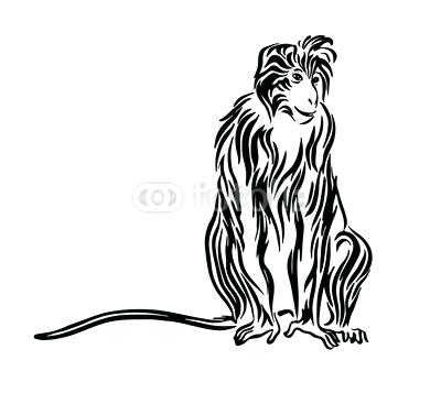 400x357 Monkey Outline Monkey Outline Drawings