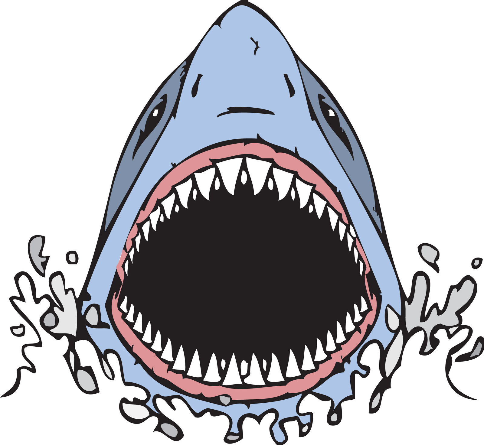 1600x1472 Huge Collection Of 'shark With Mouth Open Drawing' Download More