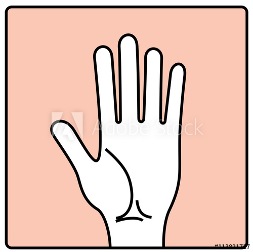 500x498 hand palm hand vector illustration hand palm silhouette line