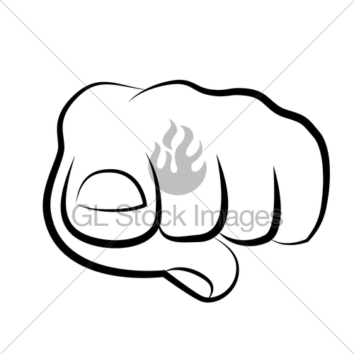 500x500 Hand Pointing Finger At Viewer, From Front Gl Stock Images