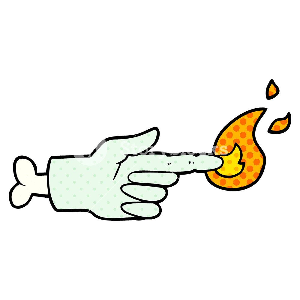 1000x1000 Cartoon Zombie Hand Pointing Royalty Free Stock Image