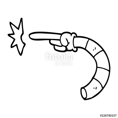 500x500 Line Drawing Cartoon Pointing Hand Stock Image And Royalty Free