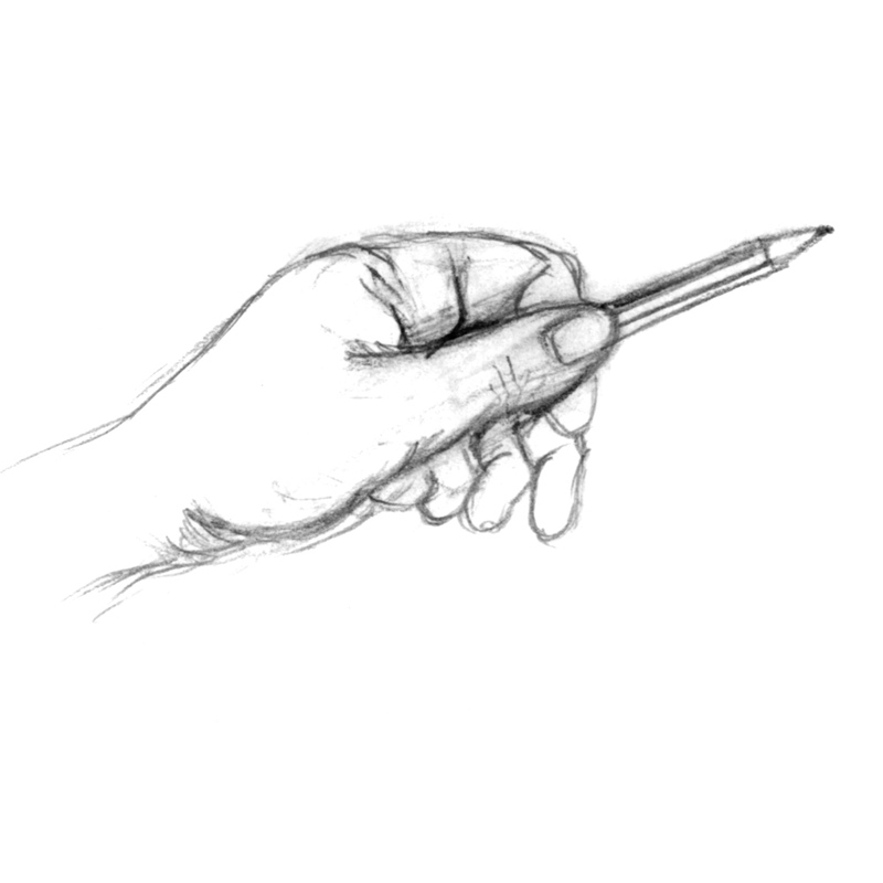 800x800 Hand Grasping Pencil