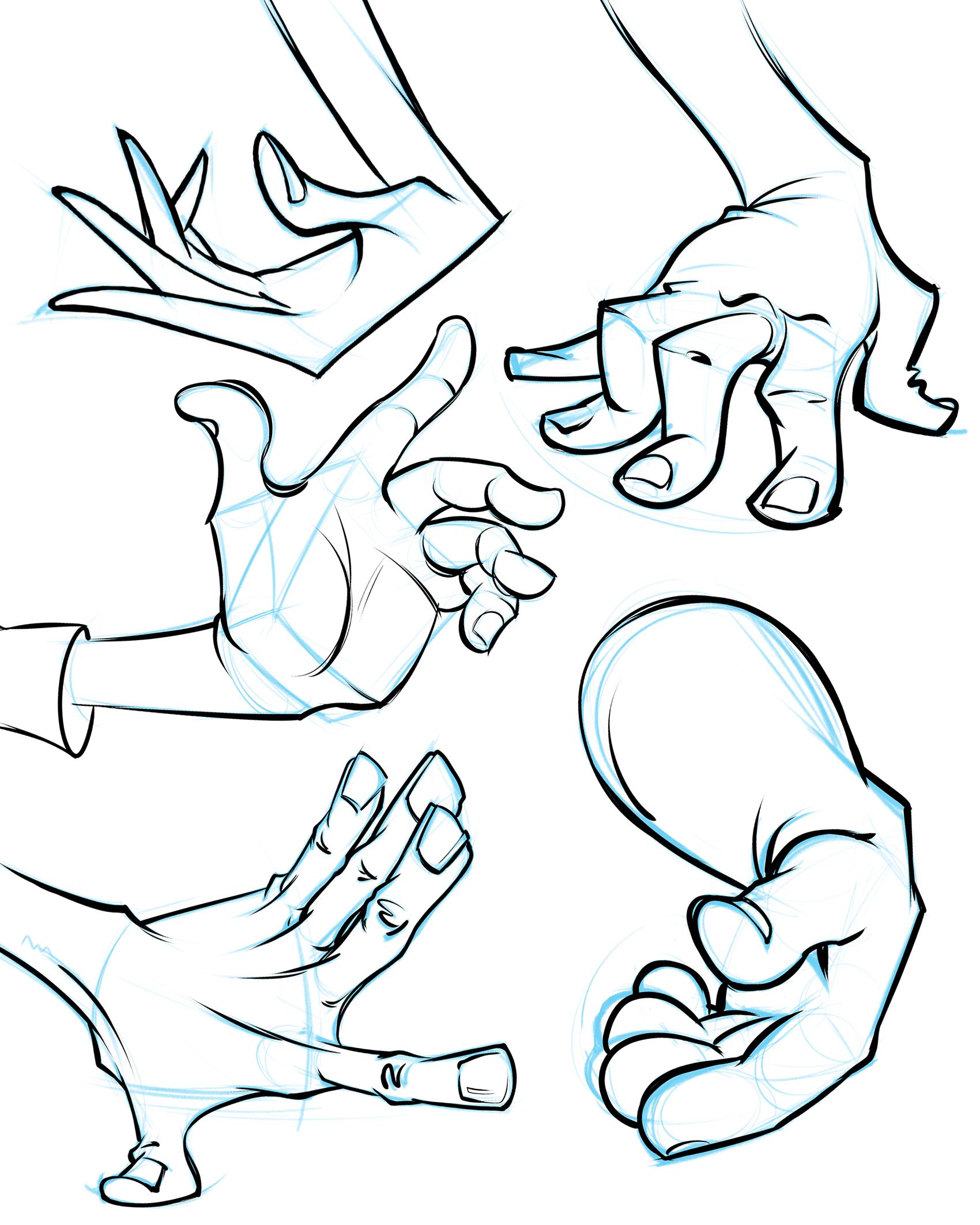 1700x2124 How To Draw Cartoon Hands
