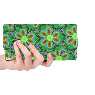 385x385 Unique Custom Ornament Drawing Texture Women Trifold Wallet Long