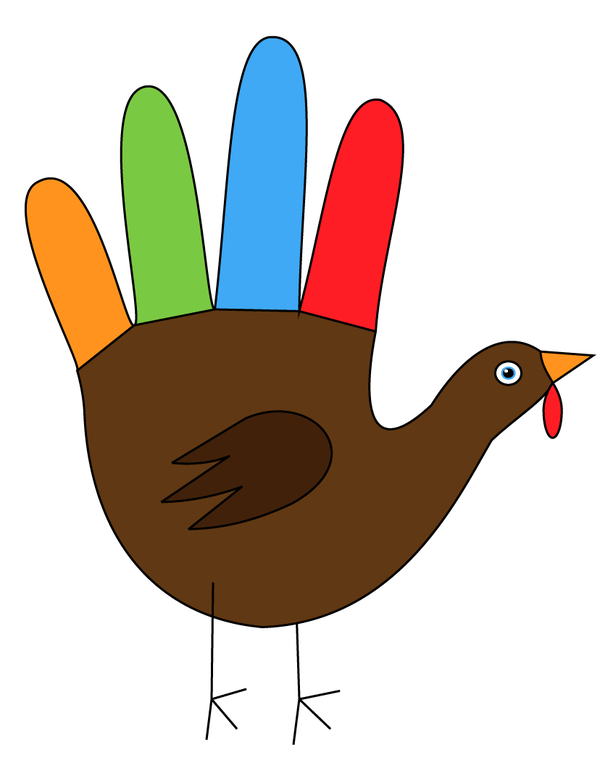 600x776 Handprint Drawing Turkey Transparent Png Clipart Free Download