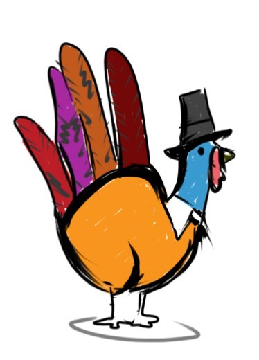 374x520 Psuedofolio Sitting On A Couch, Drawing A Crappy Hand Turkey