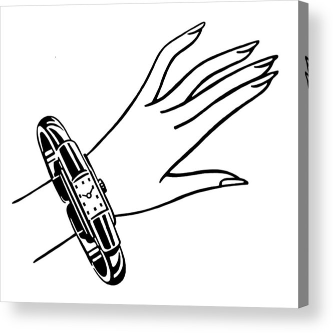 665x666 Hand And Watch Bracelet Acrylic Print