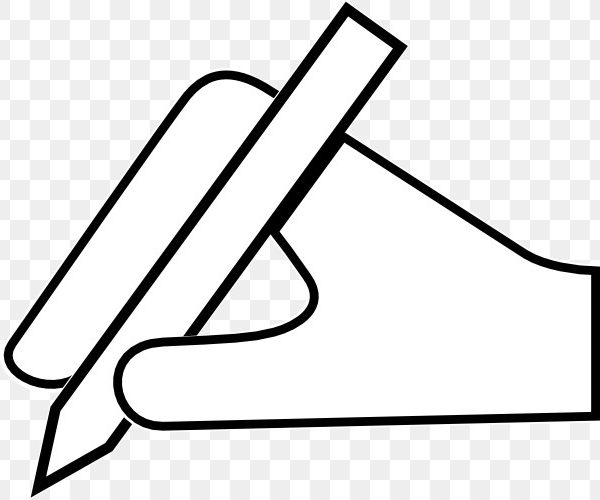 600x500 Pencil Writing Clip Art Hand With Pen Png Download