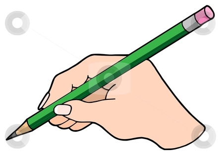 450x320 Writing Hand With Pencil Stock Vector