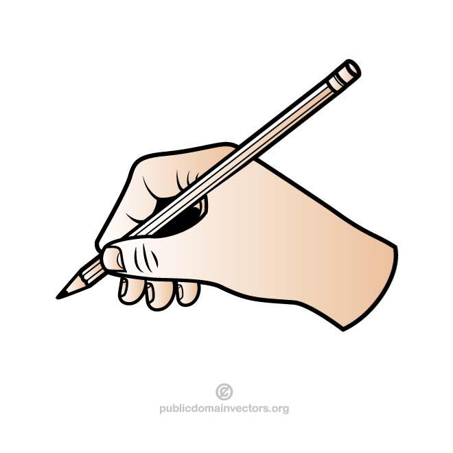 660x660 Hand With Pencil Clipart