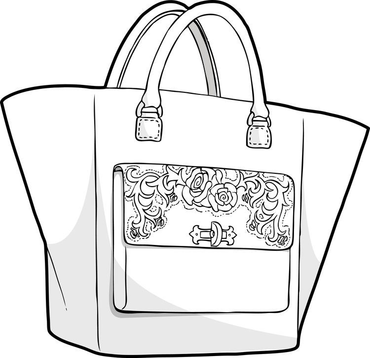 750x725 Reference Bag Illustration, Leather