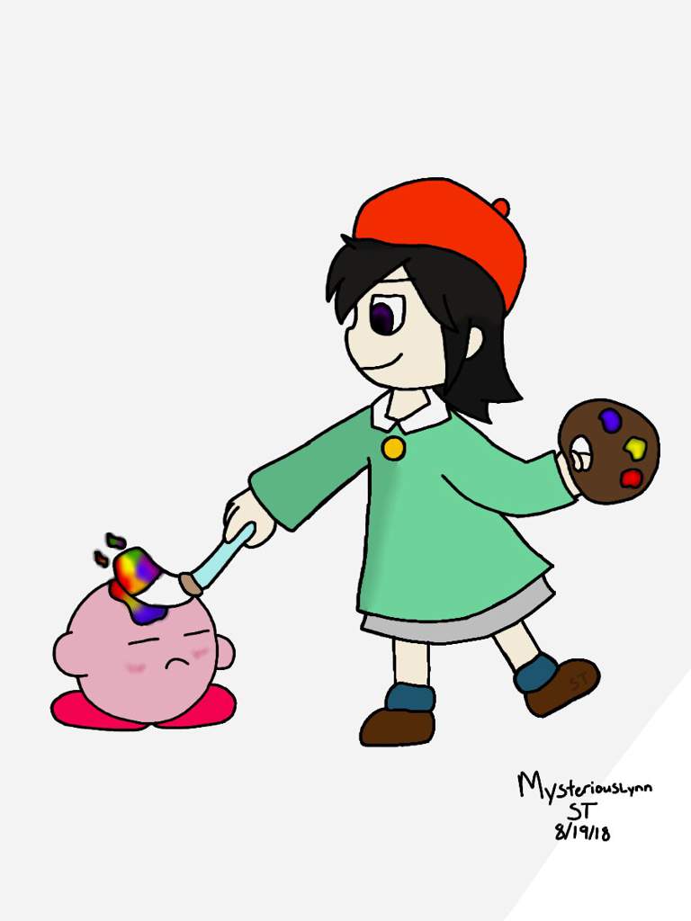 768x1024 kirby and adeleine, requested easy to draw kirby characters