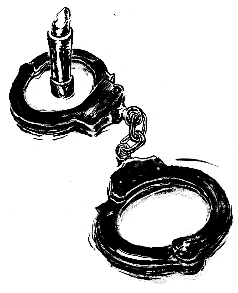 825x1014 Lipstick And Handcuffs Bull