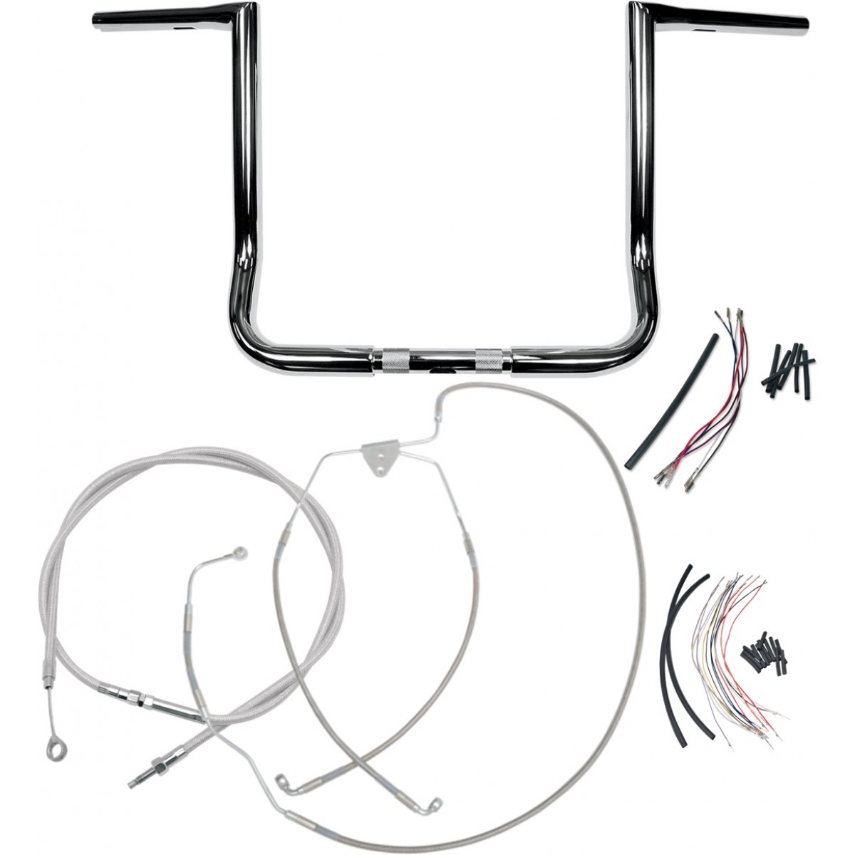 1200x1200 la choppers chrome twin peaks handlebar cables package